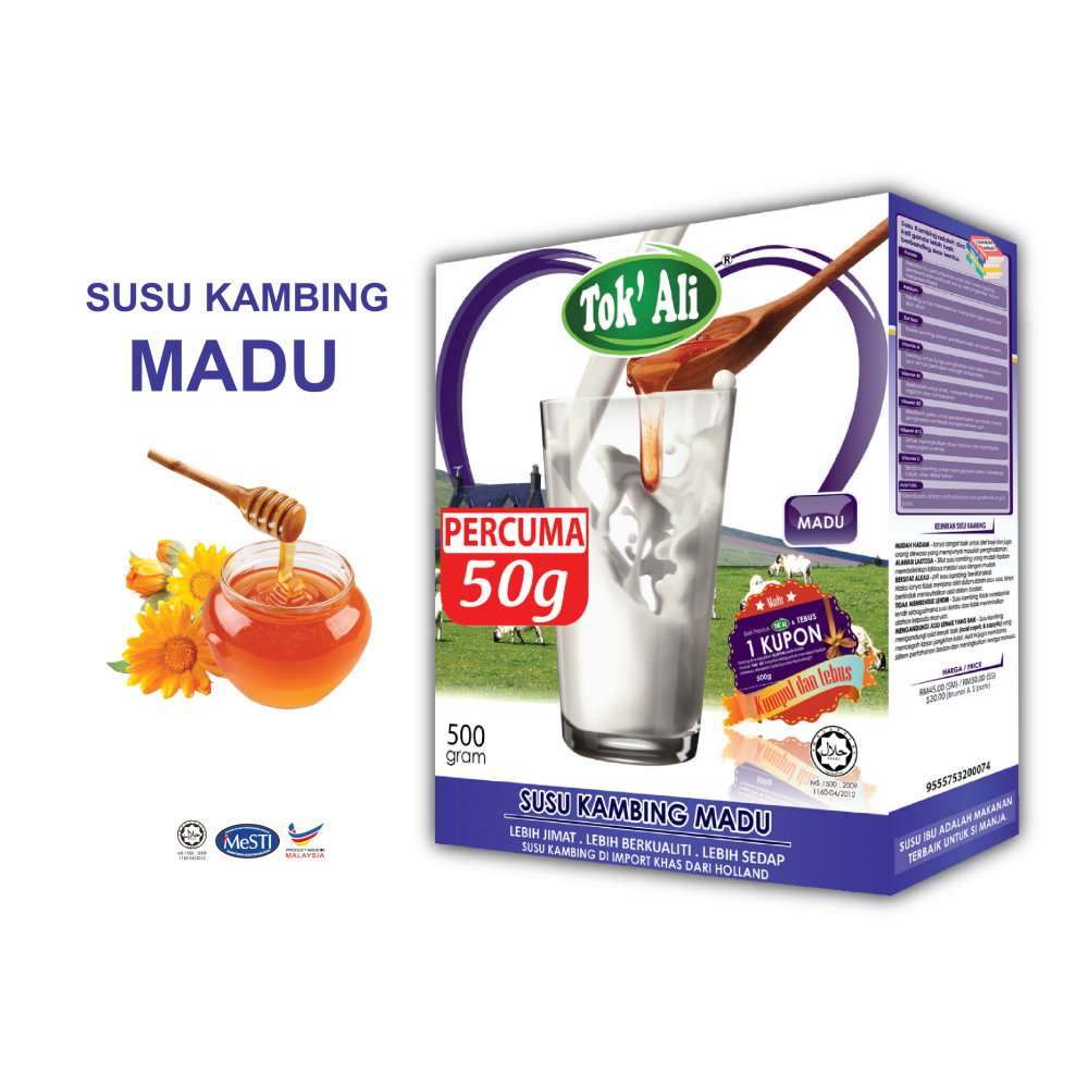 SUSU KAMBING MADU 500G + FREE 50G