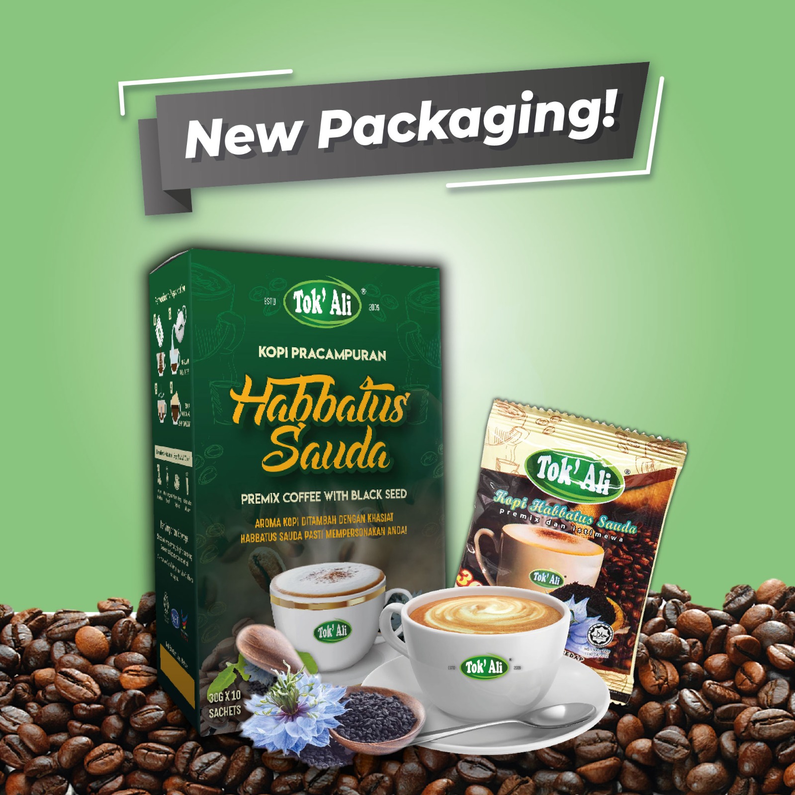 Kopi Habbatus Sauda 30g x 10 Sachet